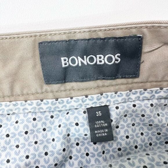 Bonobos Shorts Mens 35 Chinos Khaki 9” Inseam Front Front Pockets - Picture 5 of 9